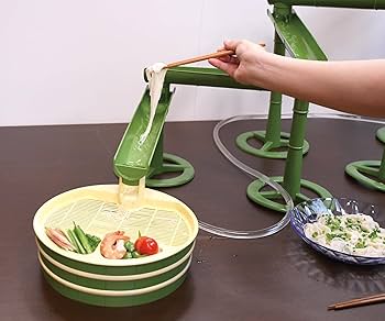 Amazon.co.jp: パール金属 そうめん流し器 スライダー 電池式 竹